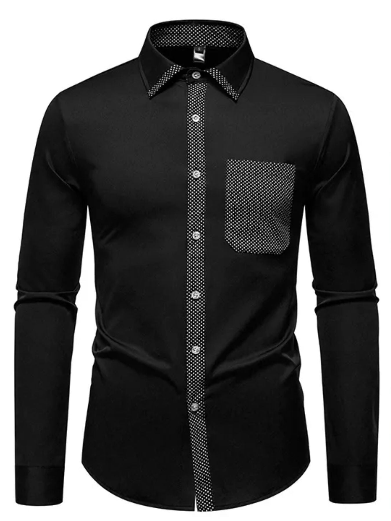 Men's Slim Fit Long Sleeve Shirt - cas7m