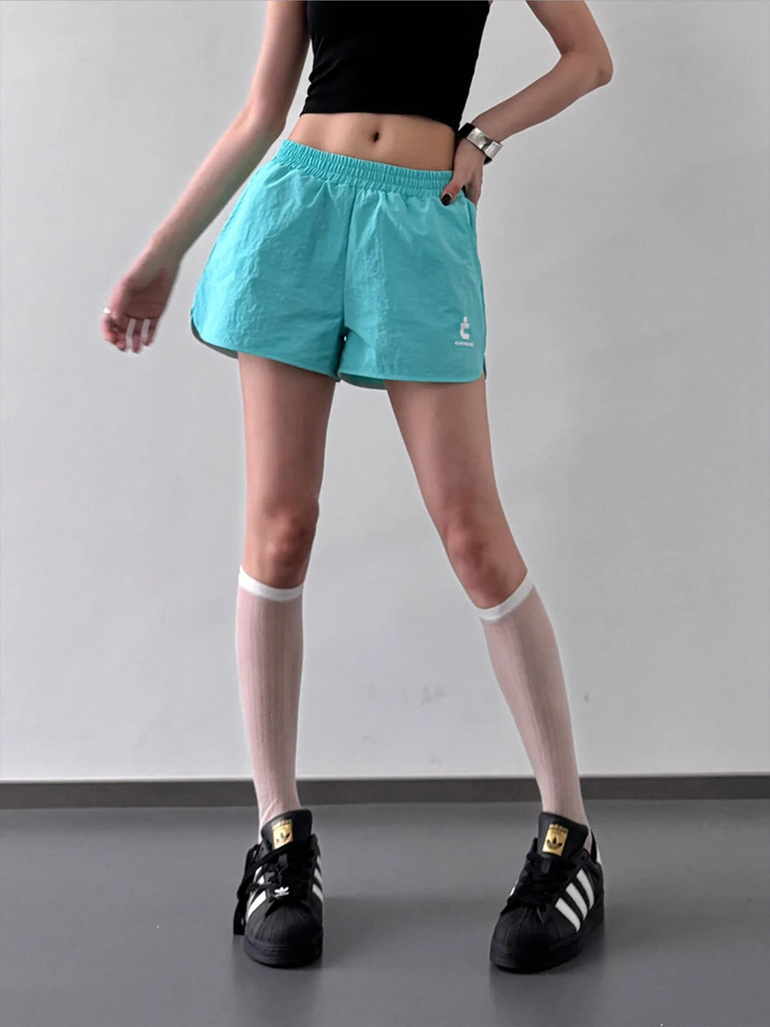 Elastic Waist Shorts with Pockets - cas7m