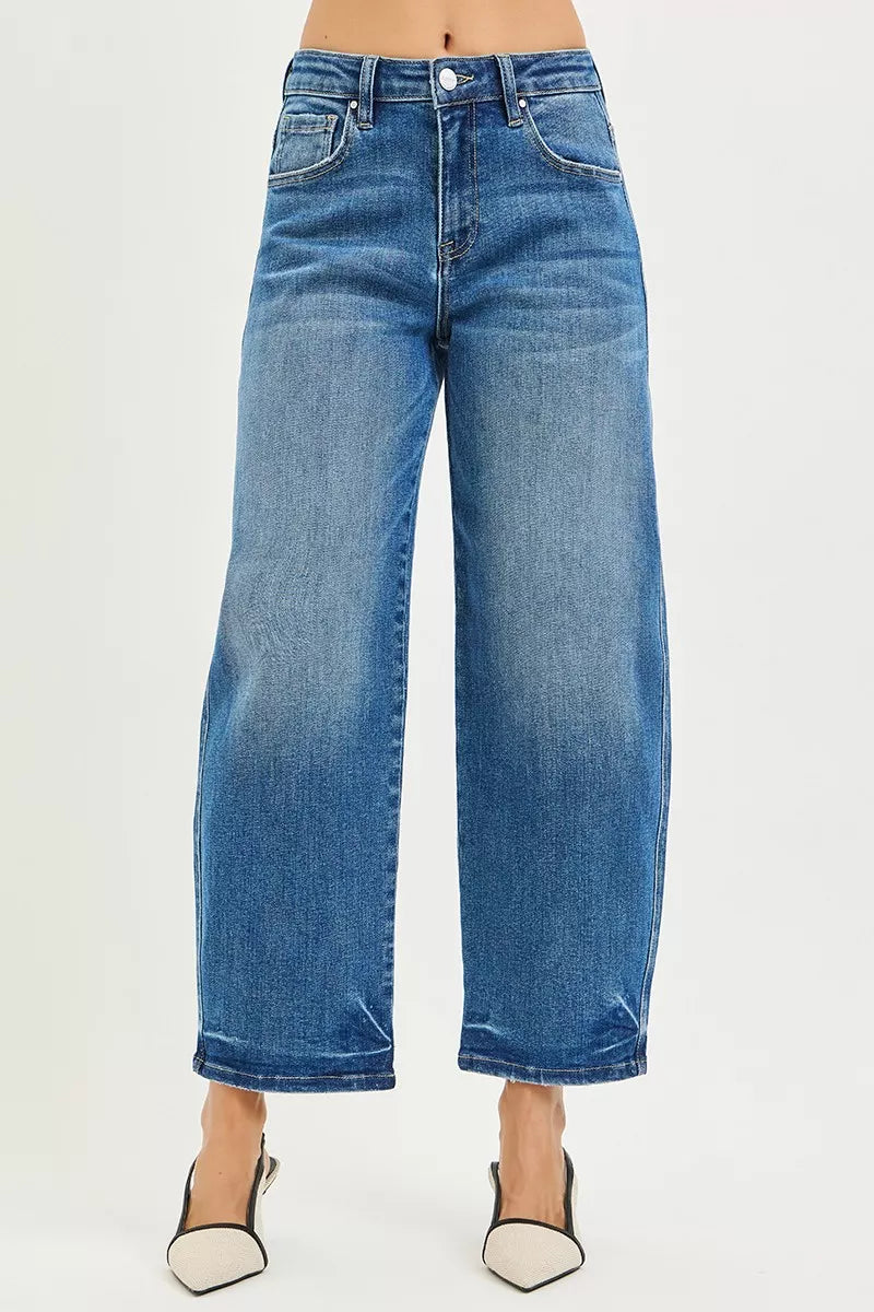 RISEN Slouchy Cropped Barrel Jeans - cas7m