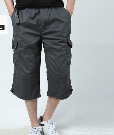 Men's Plus Size Outdoor Multi-Pocket Cotton Shorts