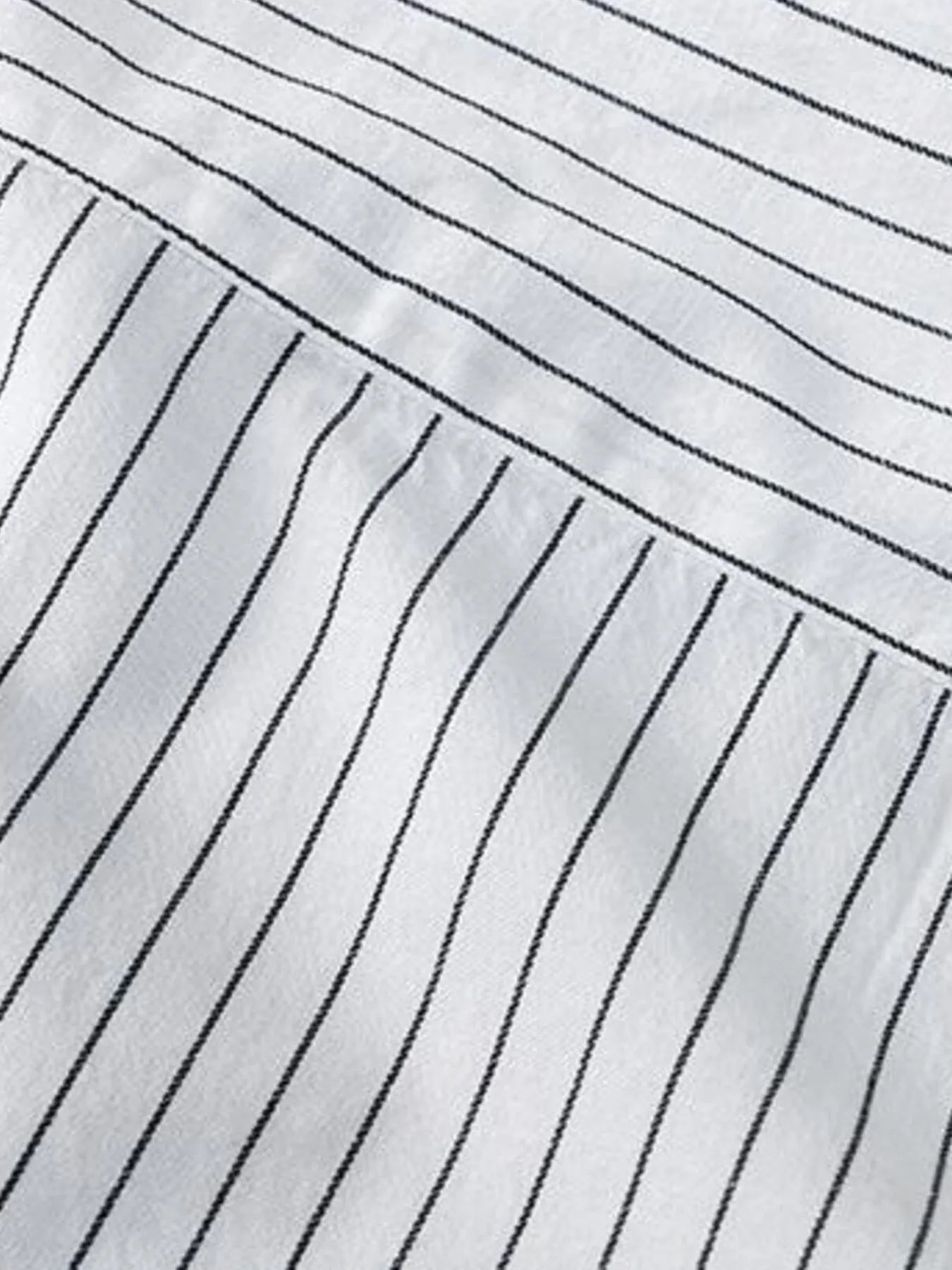 Men's Plus Size Striped Button Up Long Sleeve Shirt - cas7m