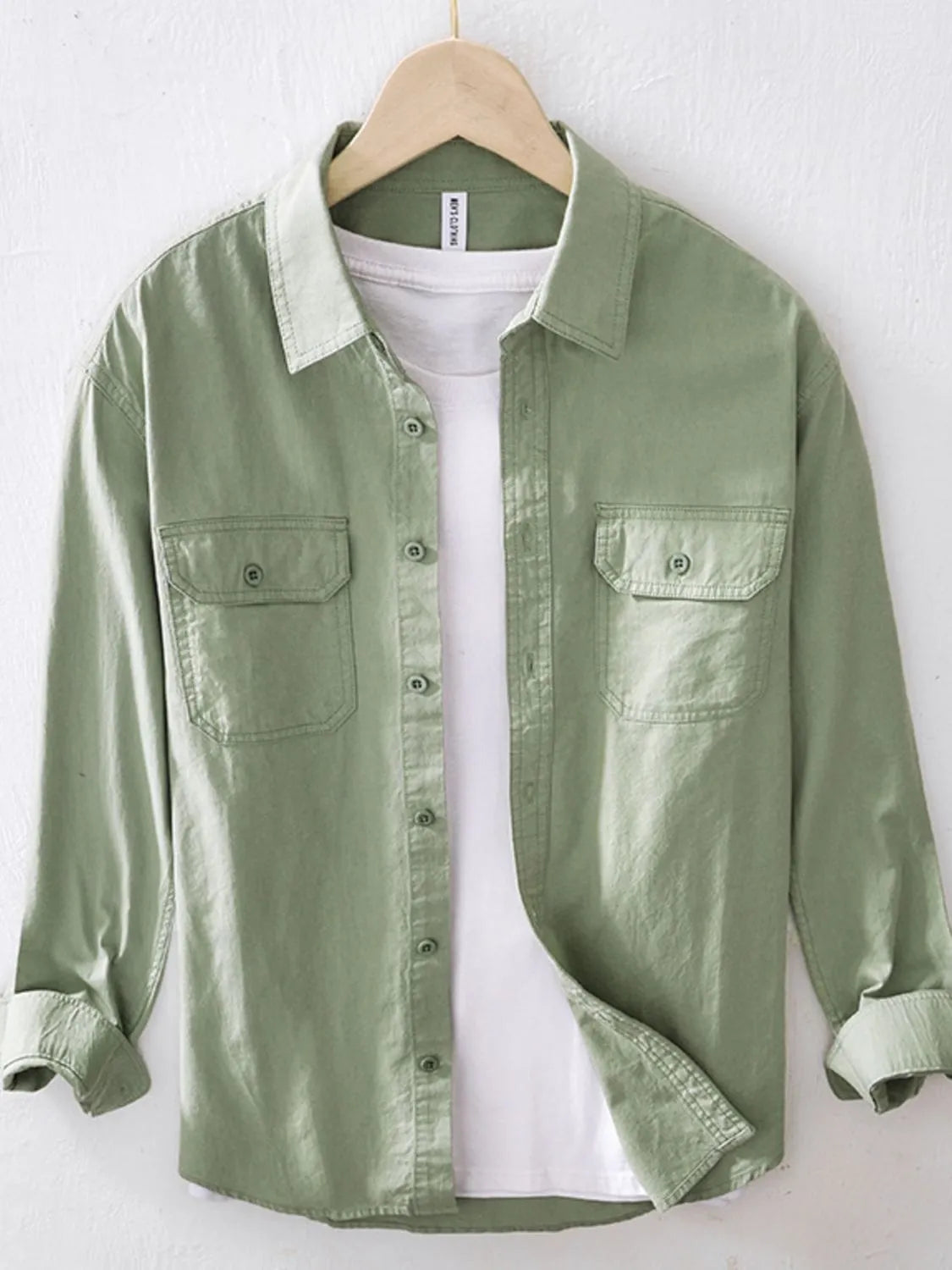 Men's Button Up Long Sleeve Shirt - cas7m