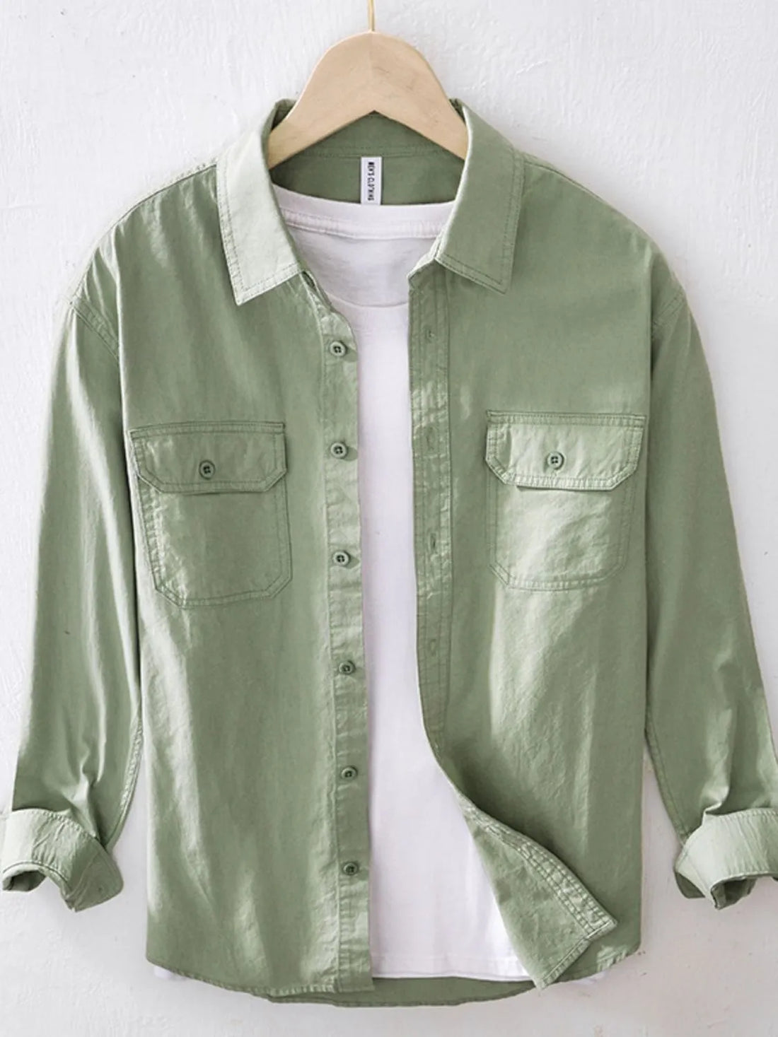 Men's Button Up Long Sleeve Shirt - cas7m