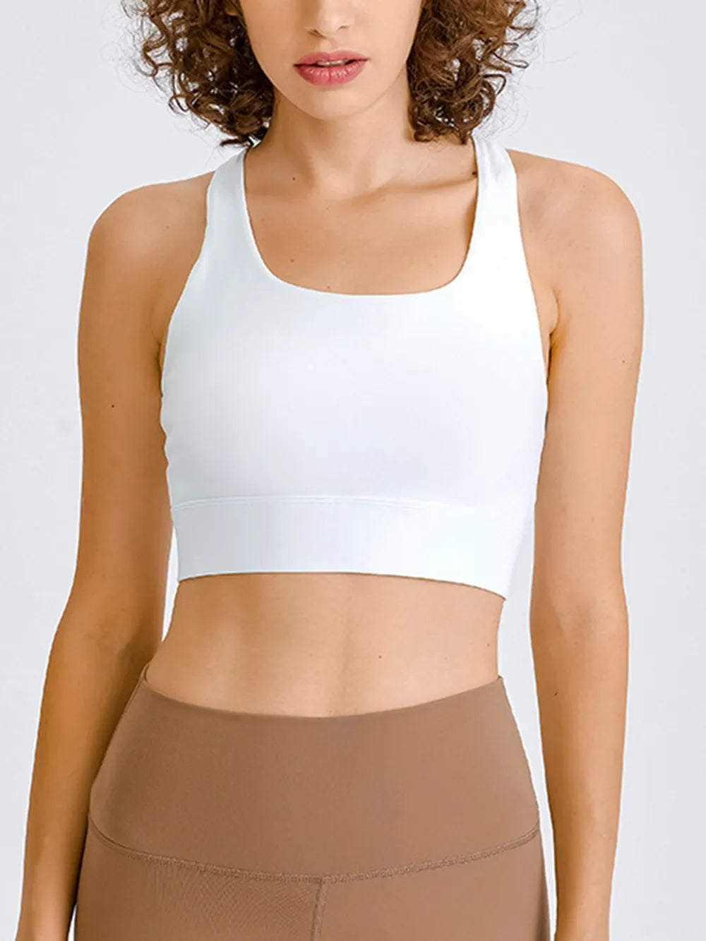 Millennia Double Take Square Neck Racerback Cropped Tank - cas7m