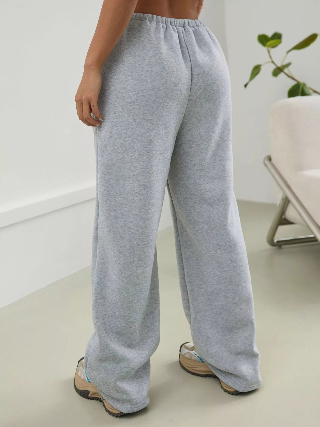 Casual Drawstring High Waist Wide Leg Sweatpants - cas7m