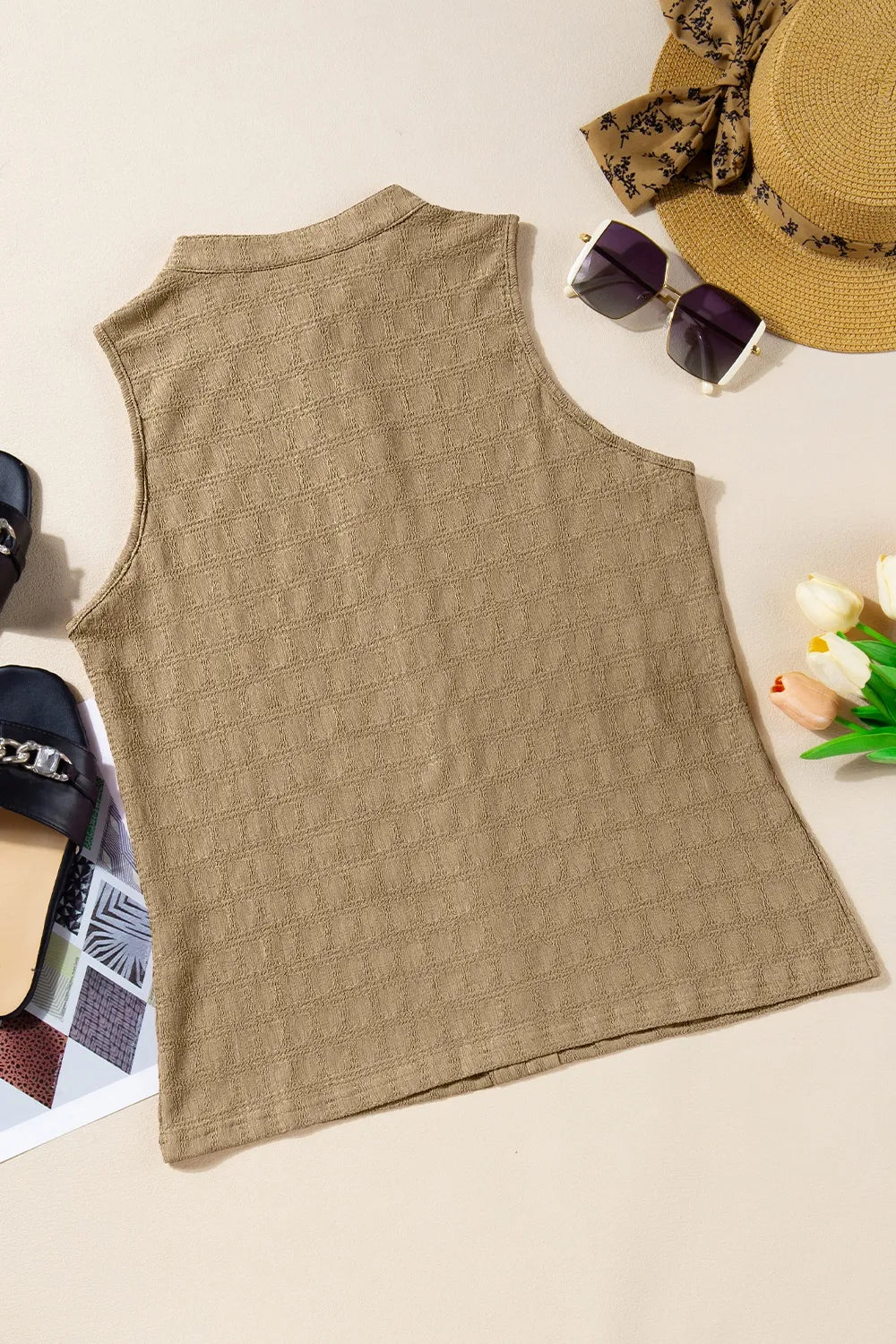 Textured Notched Tank - cas7m