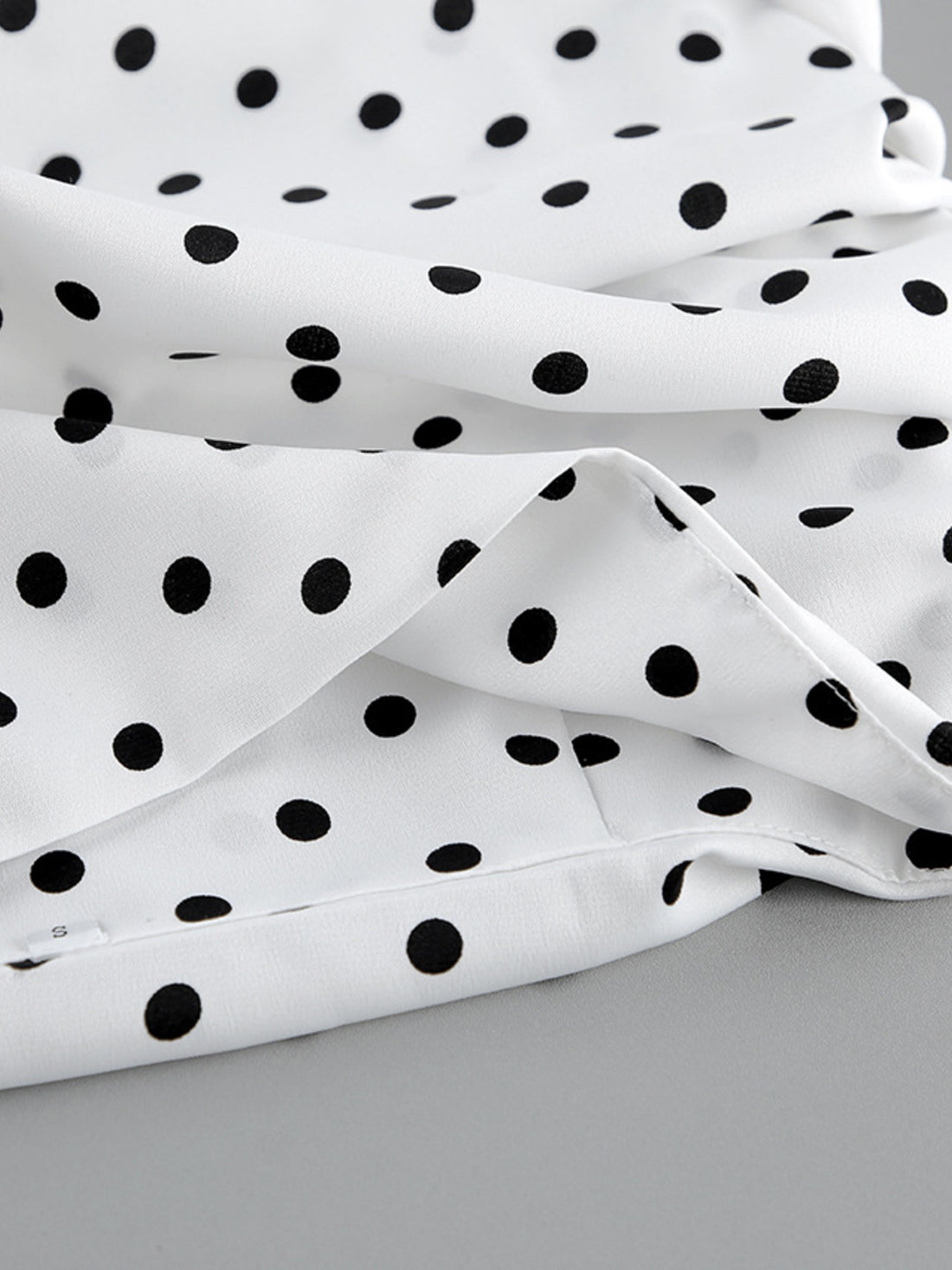 Polka Dot Ruffle Hem Maxi Skirt - cas7m