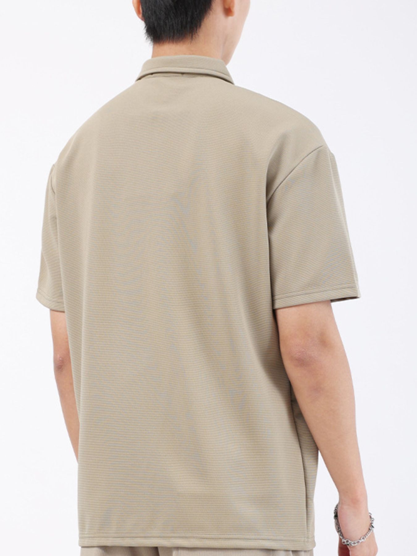 Men's Plus Size Textured Breathable Performance Polo - cas7m
