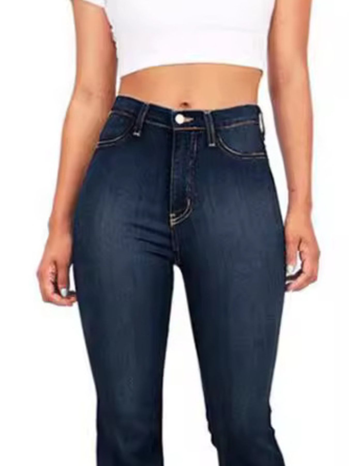 Full Size High-Waisted Bootcut Jeans Plus Size - cas7m