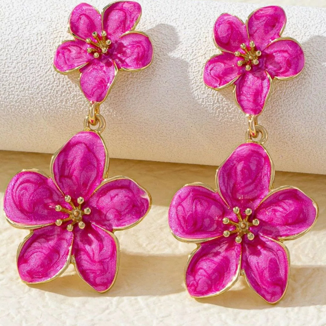 Flower Dangle Earrings - cas7m