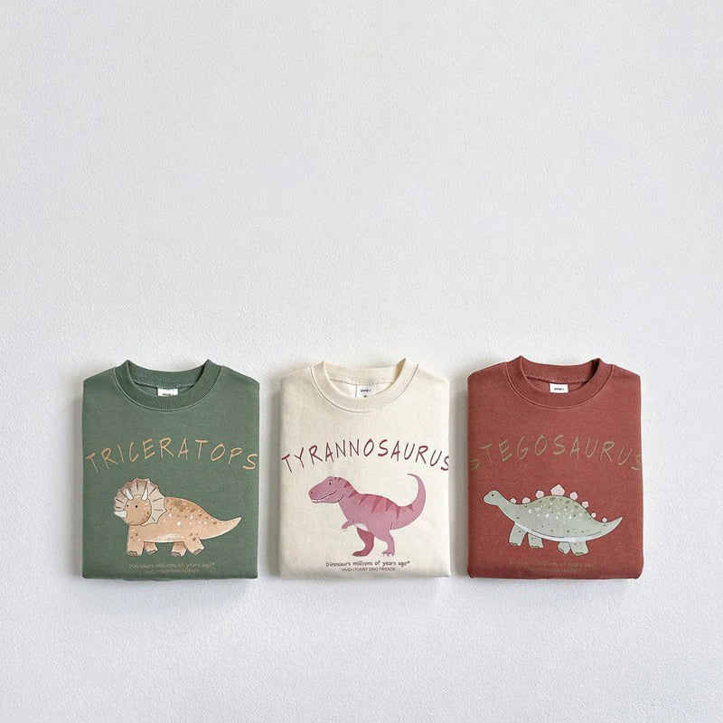 Children's Ins Korean Cartoon Dinosaur Sweatshirt - cas7m