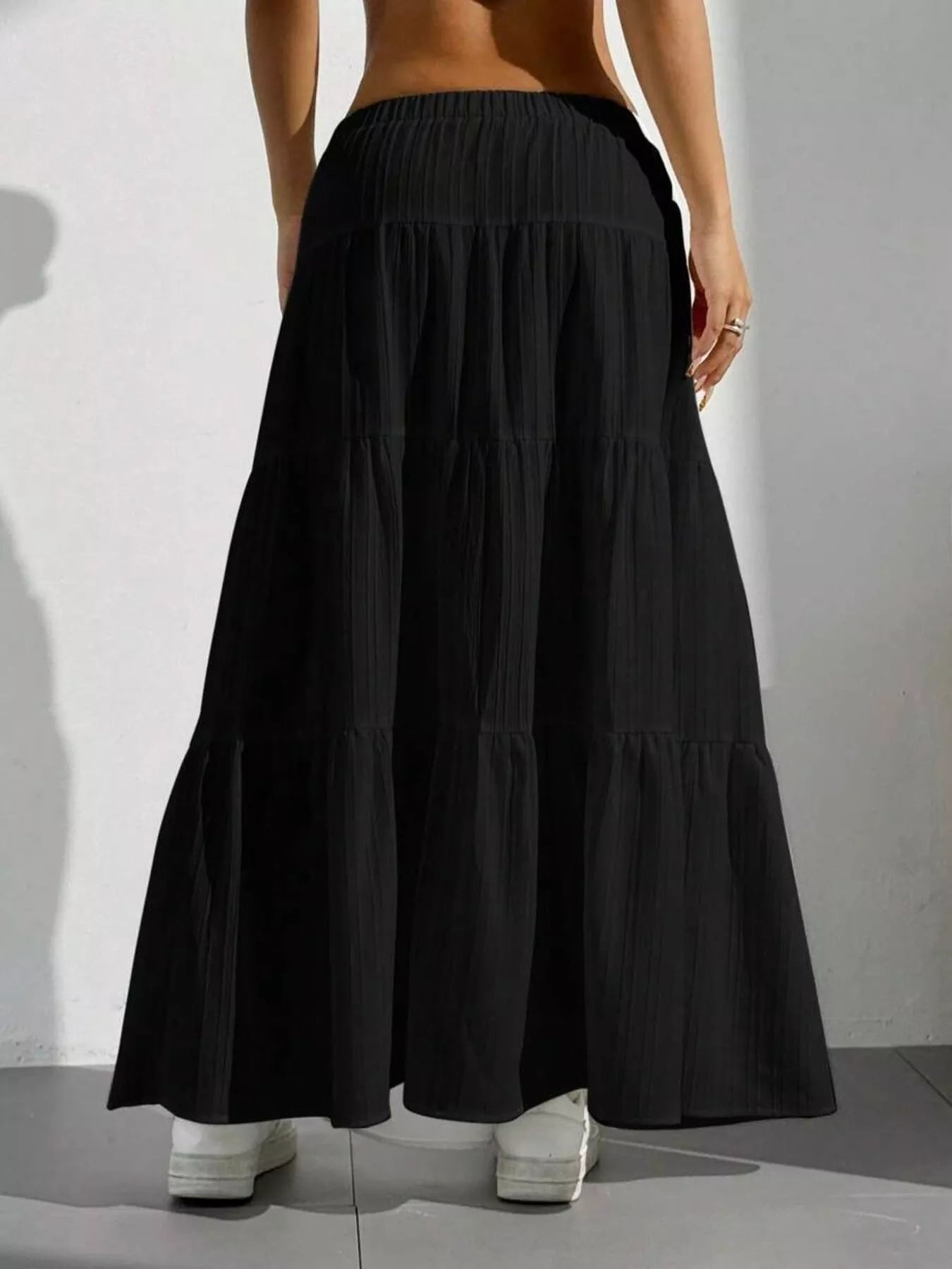 Flowy Tiered Maxi Skirt - cas7m