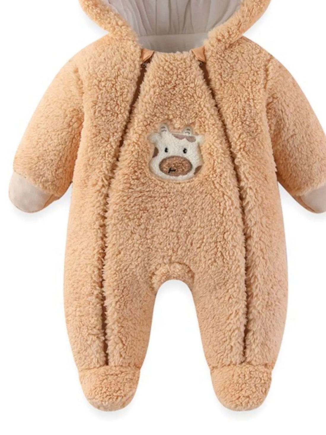 Cute Bunny Hooded Fleece One-Piece - cas7m
