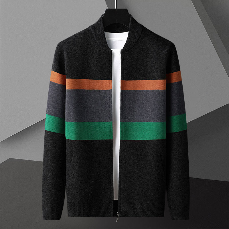 Mens Knitted Cardigan Sweater Jacket For Spring And Autumn Coats - cas7m