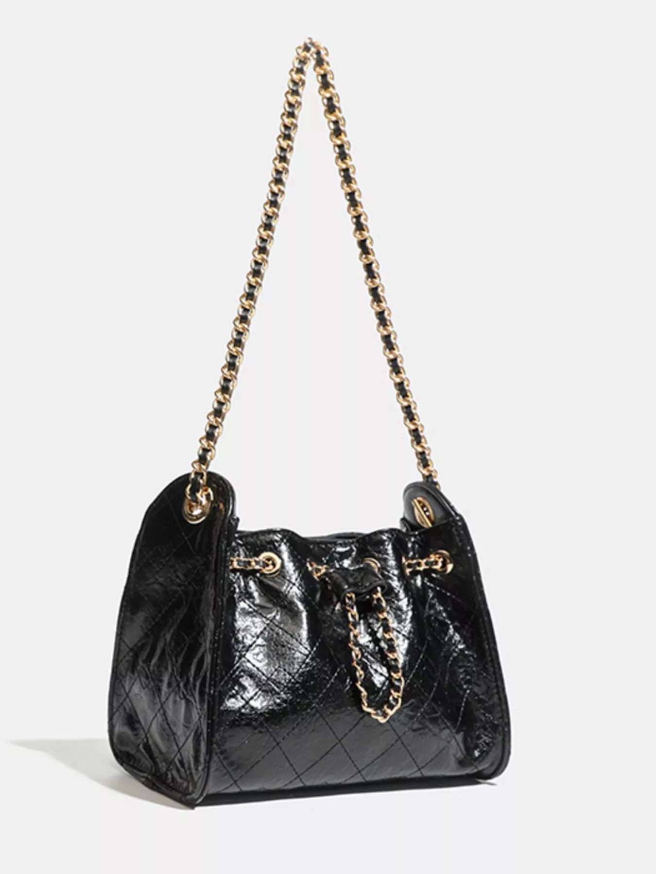 Quilted Chain Crossbody Bag - cas7m