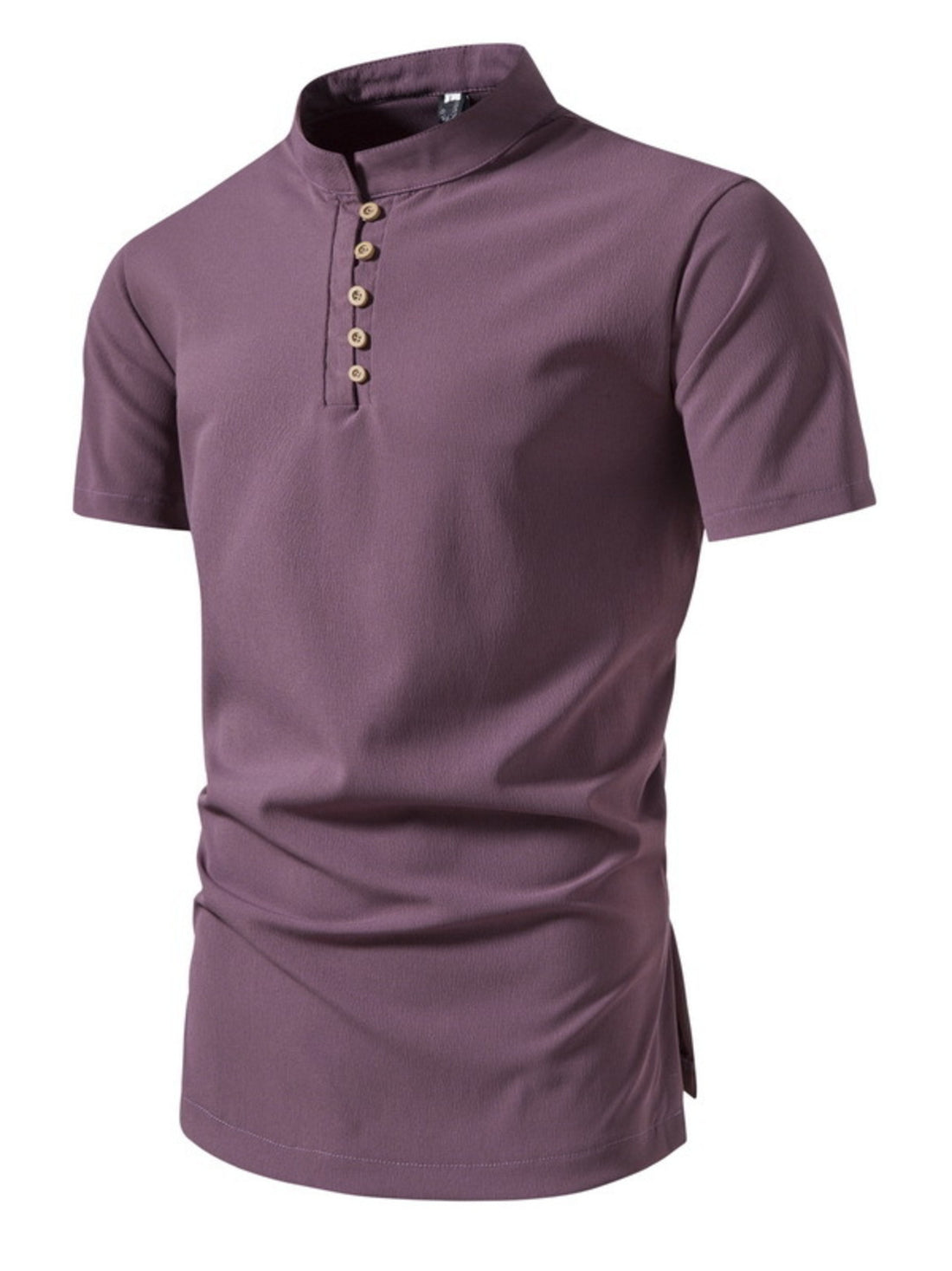 Men's Plus Size Button Detail Short Sleeve Shirt - cas7m