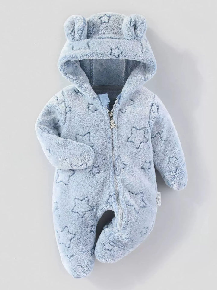 Children's Plush Hooded One-Piece - cas7m
