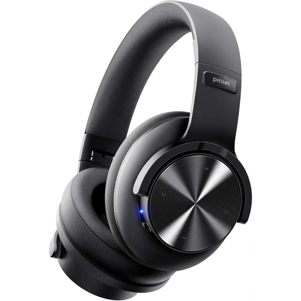 B8 Bluetooth Headphones, 120 Hours Headphone Wireless Bluetooth, Hands-Free Calls, 3EQ & Game Mode, Foldable Headphones over Ear for Travel Home Office Cellphone PC Black