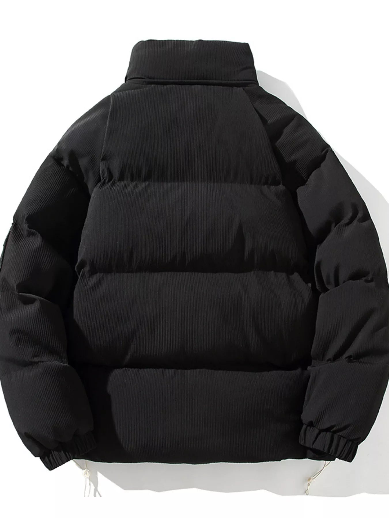 Men's Plus Size Zip Up Long Sleeve Puffer Jacket - cas7m