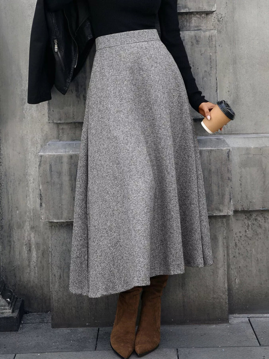 A-Line Midi Skirt - cas7m