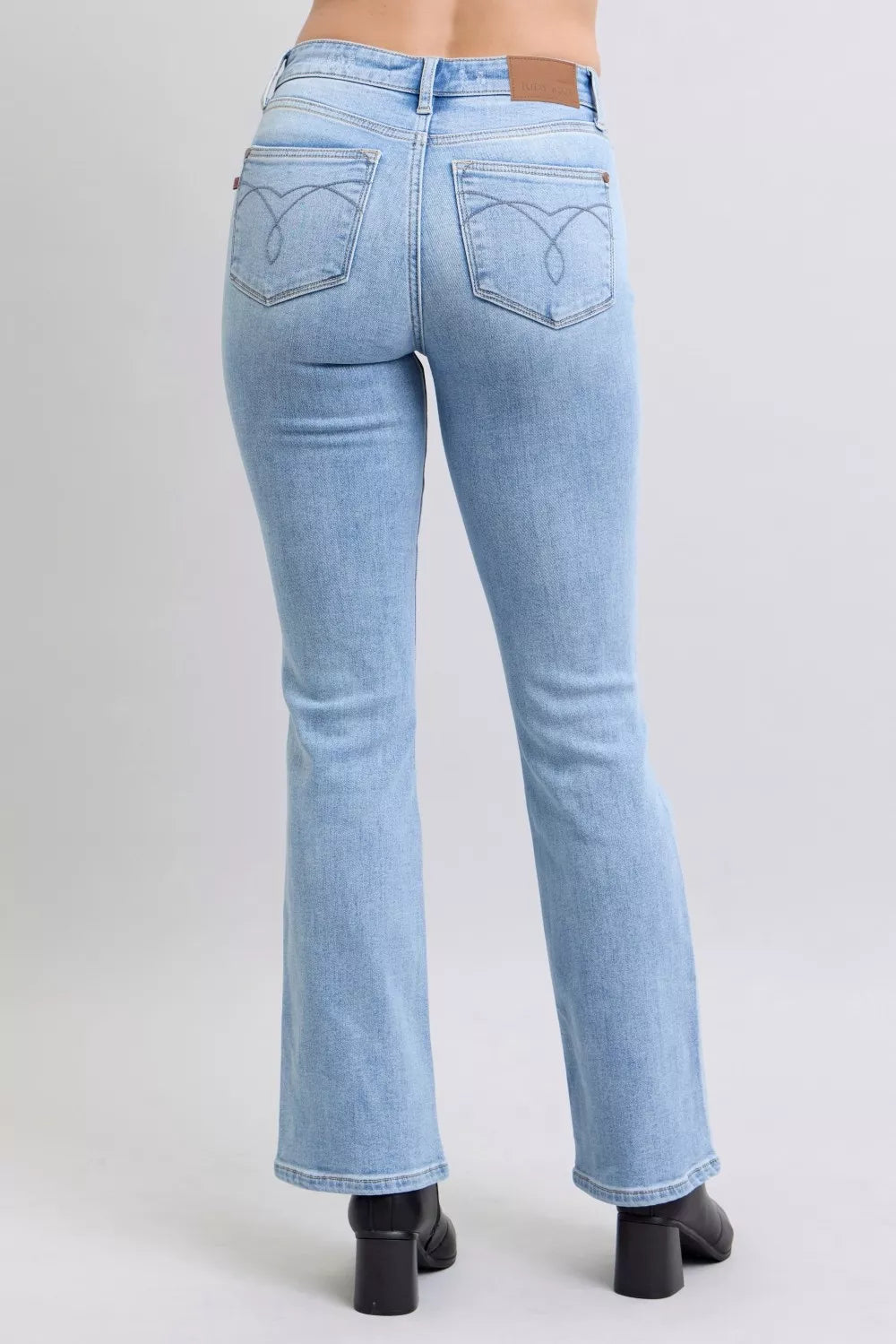 Judy Blue Mid Rise Thermal Bootcut Jeans - cas7m