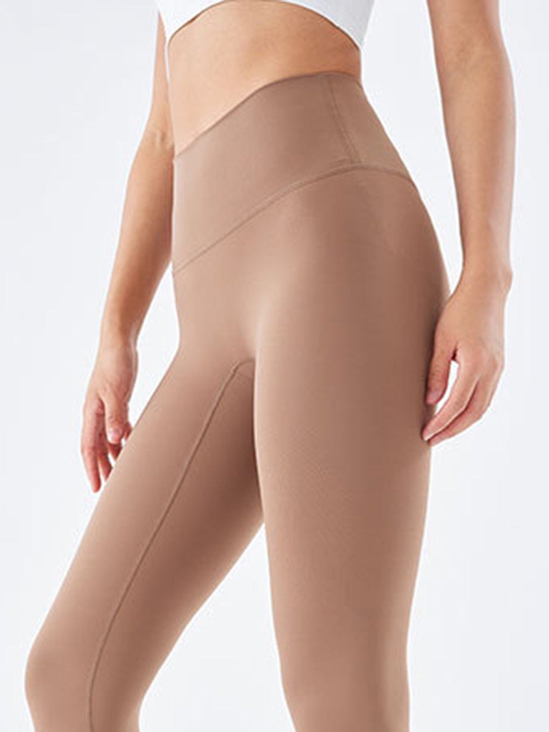 Wide Waistband Sports Leggings - cas7m