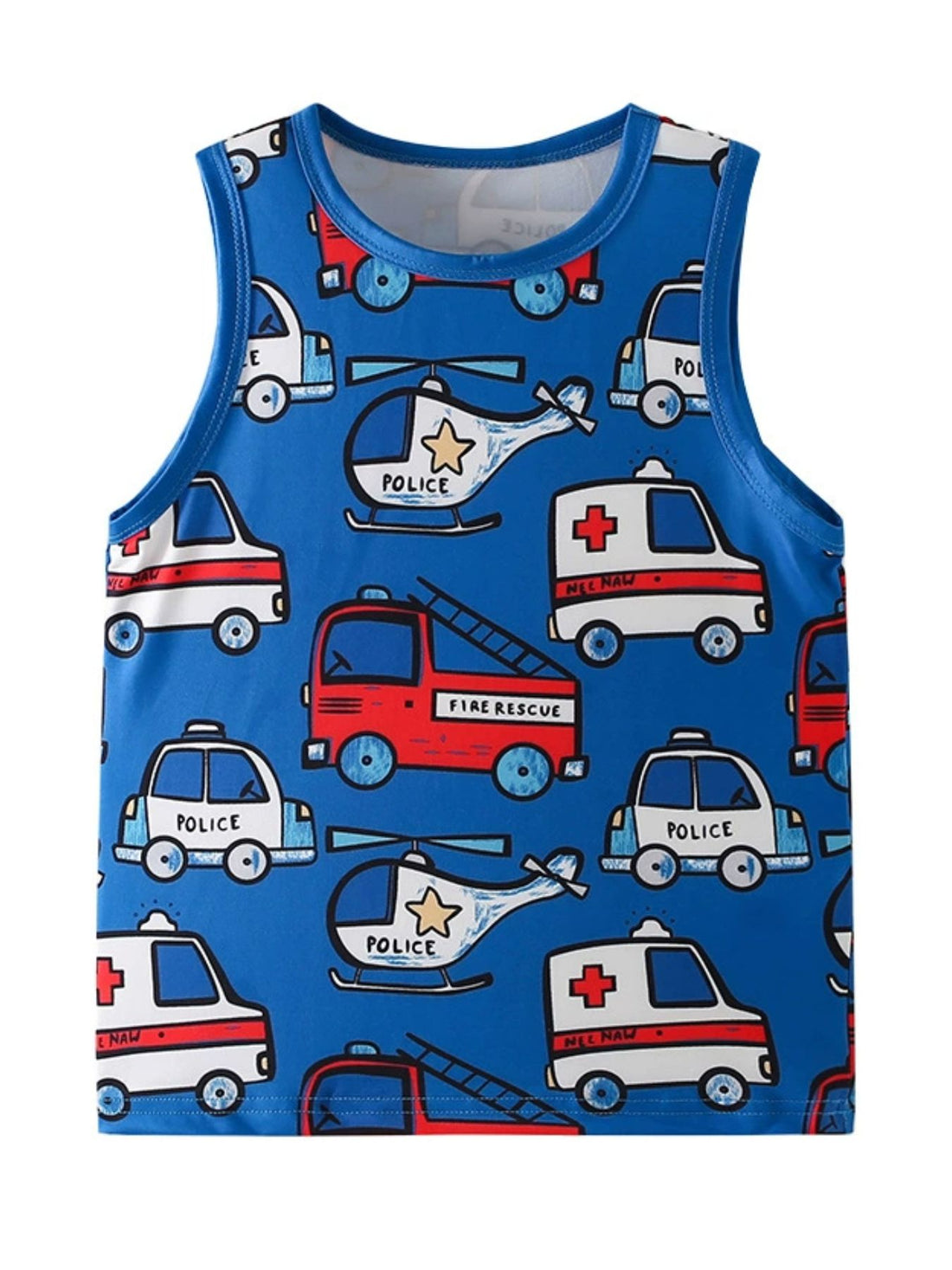 Children's Vehicle Print Tank - cas7m