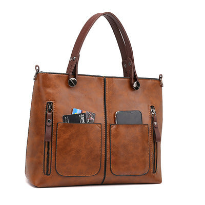 Retro Large-capacity Handbags Simple Crossbody Shoulder Bags For Women - cas7m