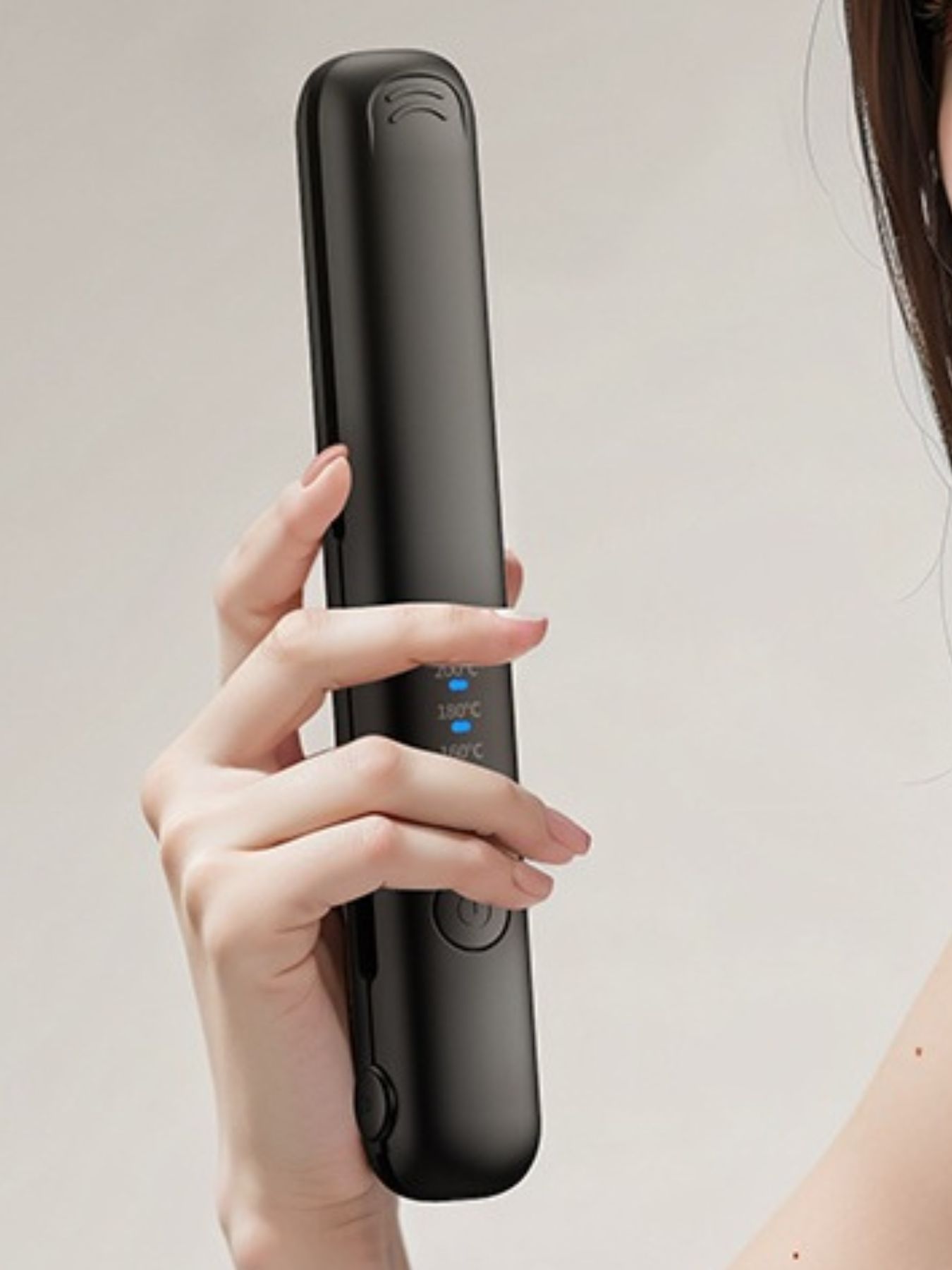 Portable Electric Hair Straightener with Anti-Scald Technology - cas7m