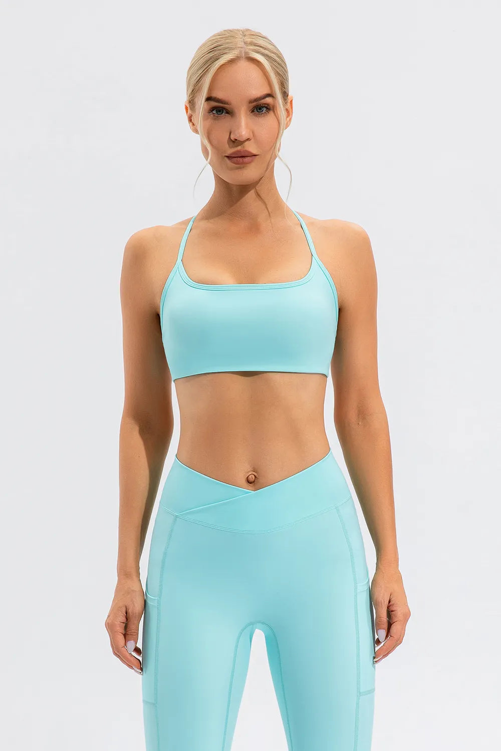 Crisscross Spaghetti Strap Active Cami - cas7m