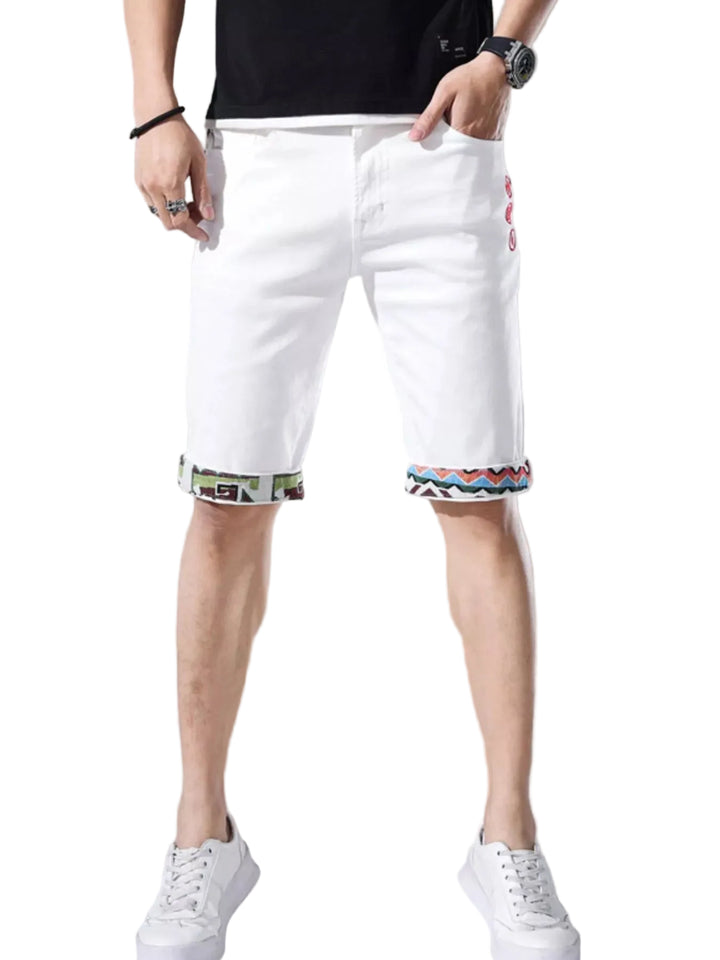 Men's Slim Fit Denim Shorts - cas7m