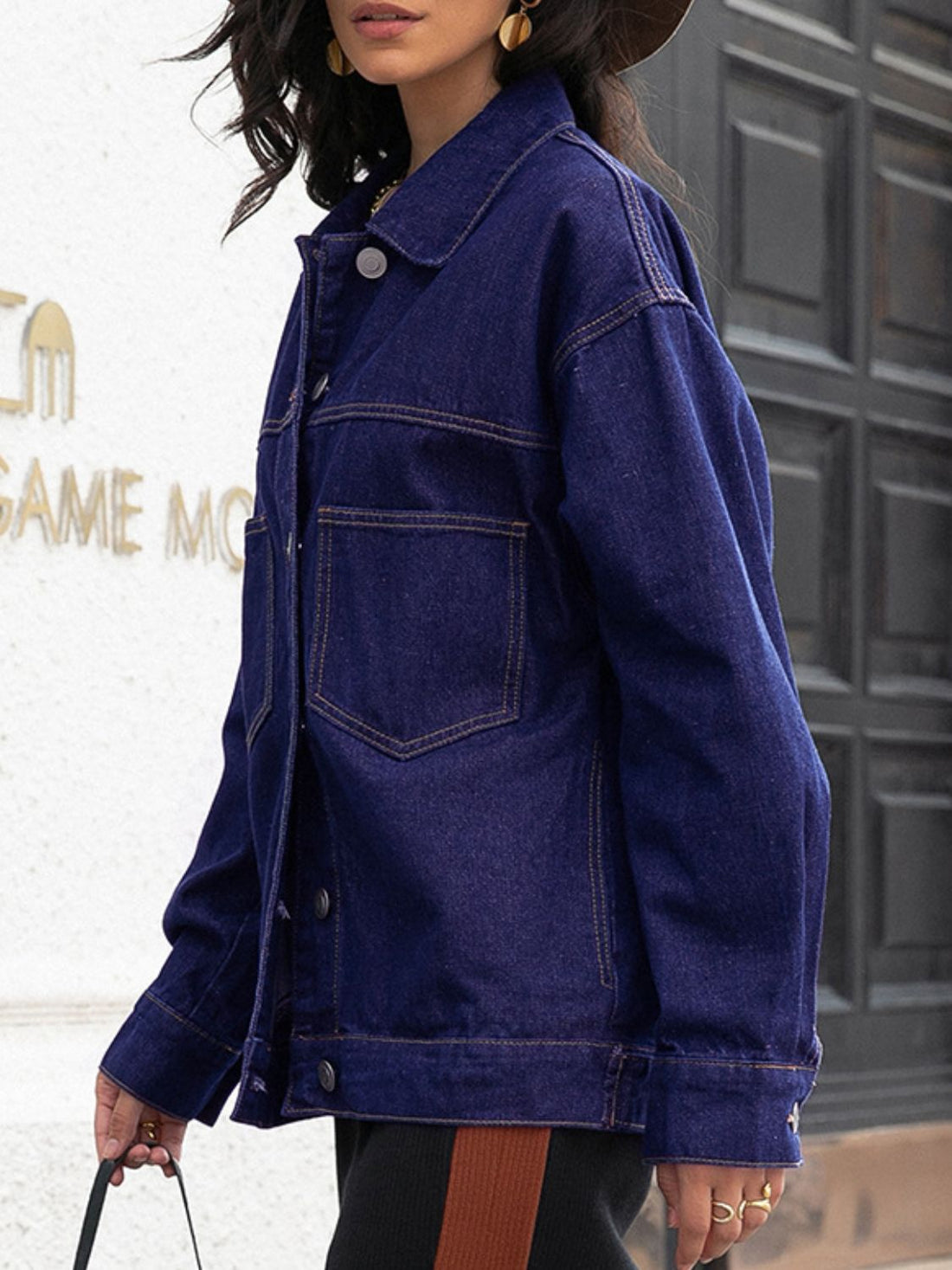 Buttoned Denim Jacket - cas7m