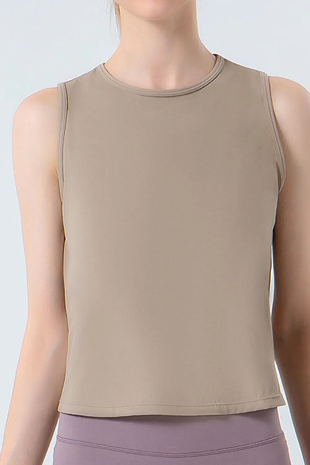 Round Neck Active Tank - cas7m