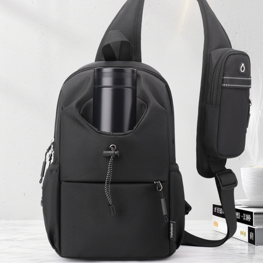 Men's Oxford Cloth Splash-proof Shoulder Crossbody Chest Bag - cas7m
