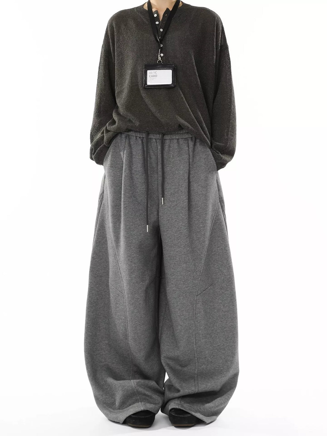 Men's Wide Leg Drawstring Pants - cas7m