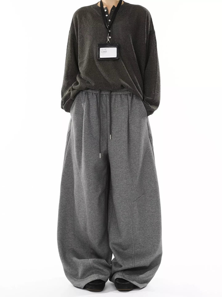 Men's Wide Leg Drawstring Pants - cas7m