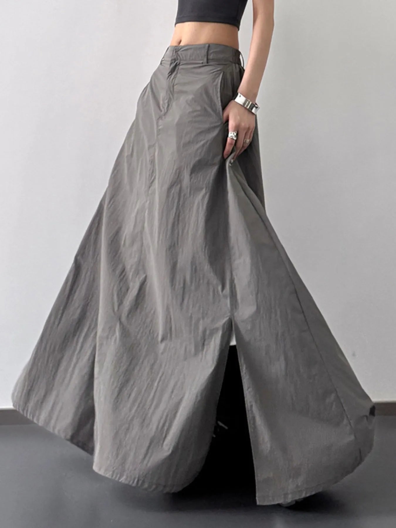 High Waist Slit Maxi Skirt - cas7m