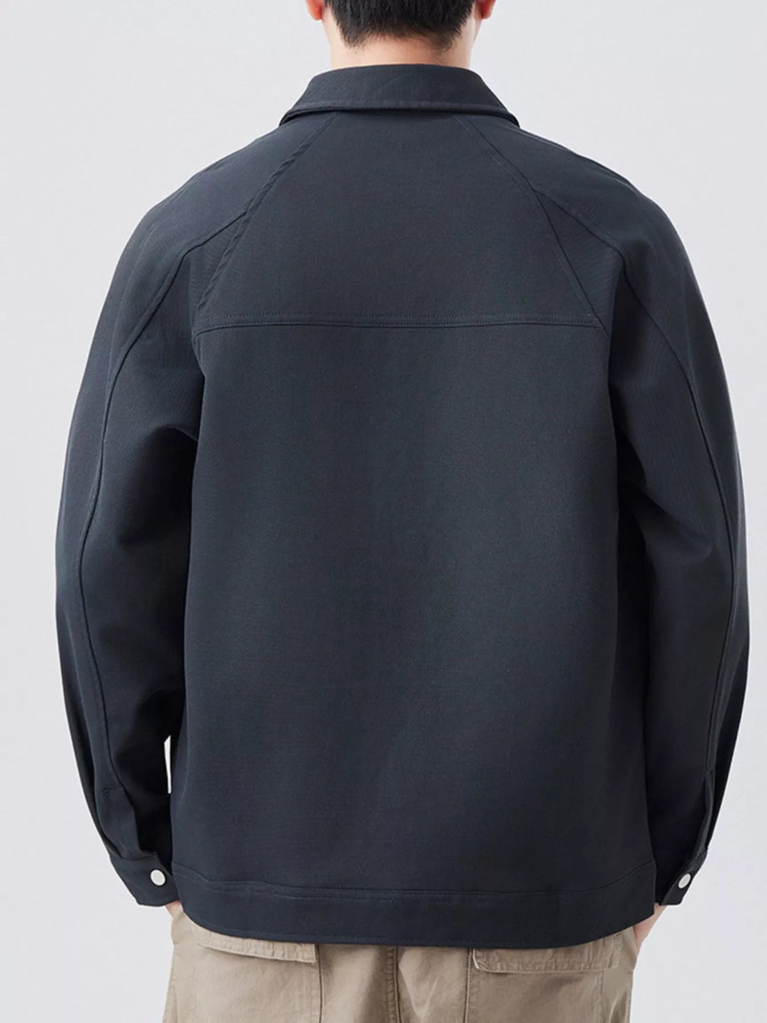 Men's Plus Size Button Up Long Sleeve Shirt - cas7m
