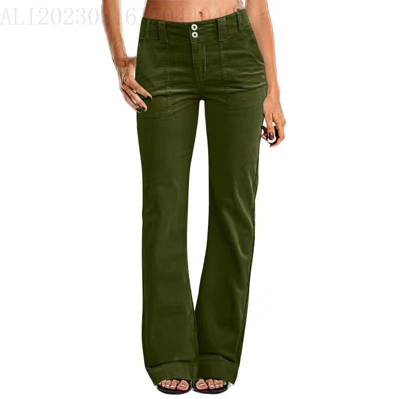 Lightweight Sports Pants Zipper Pocket Exercise Workout Pants - cas7m