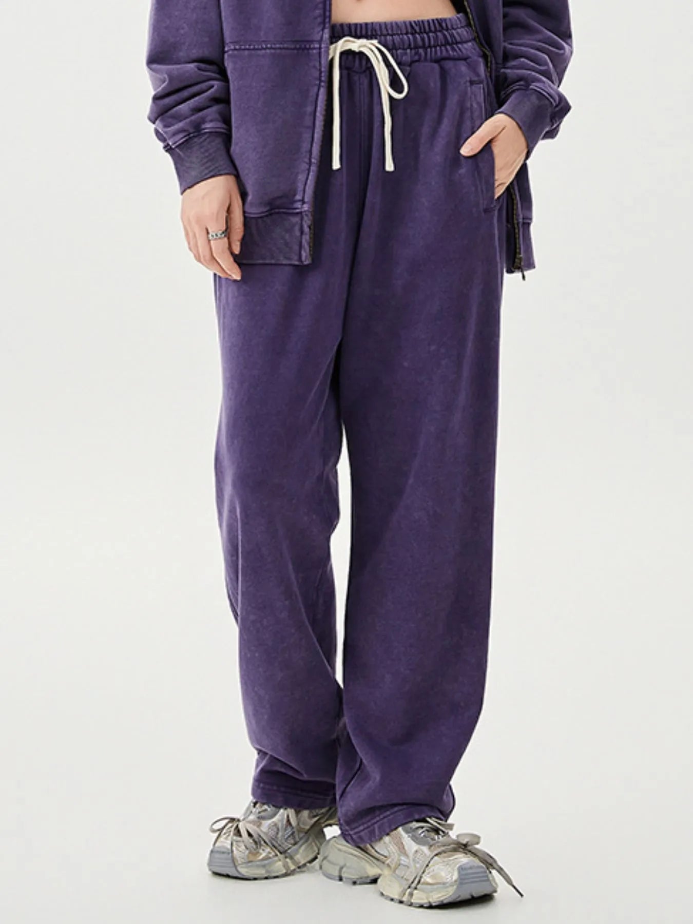 Men's Washed Relaxed Fit Sweatpants - cas7m