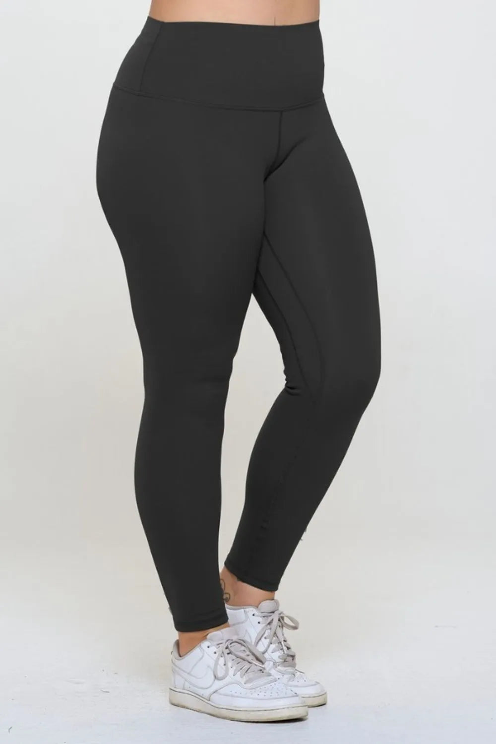 Yelete Full Size Fleece Lined High Waisted Leggings - cas7m