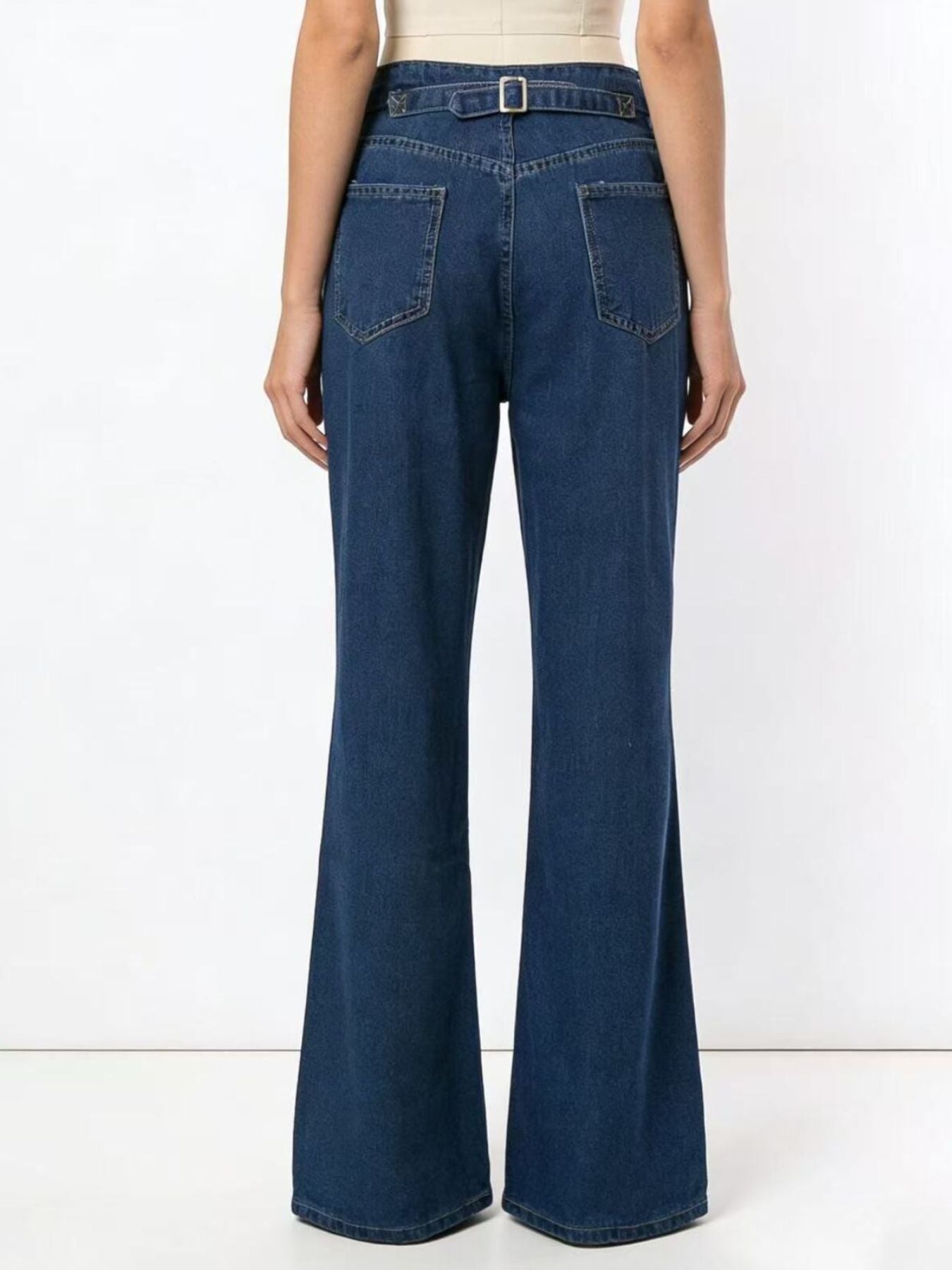 High-Waisted Wide Leg Jeans - cas7m