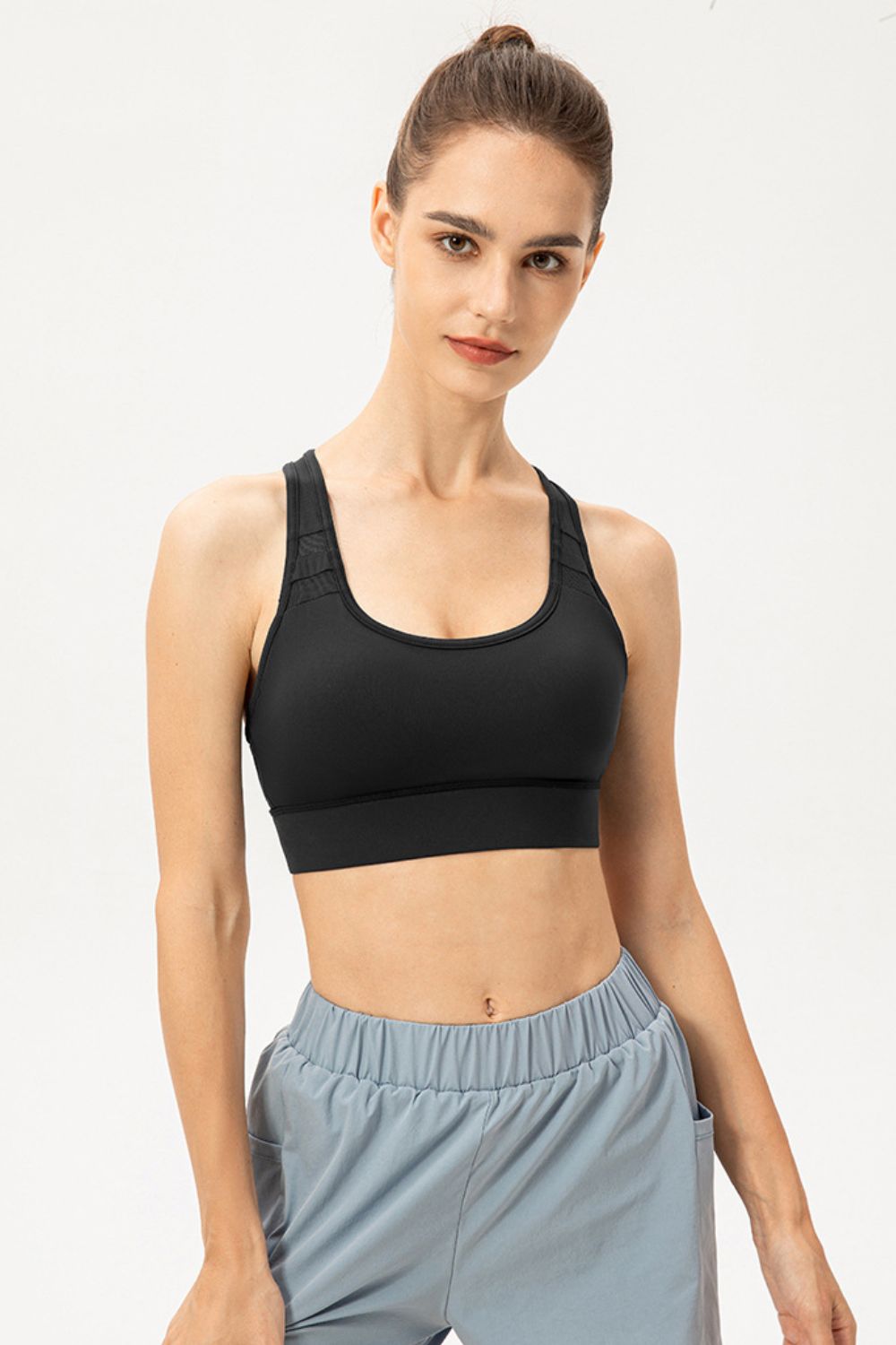 Scoop Neck Long Sports Bra - cas7m