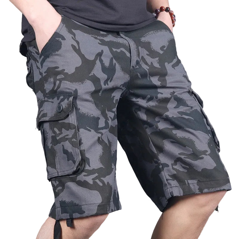 Men's Loose Camouflage Multi-Pocket Overalls Shorts