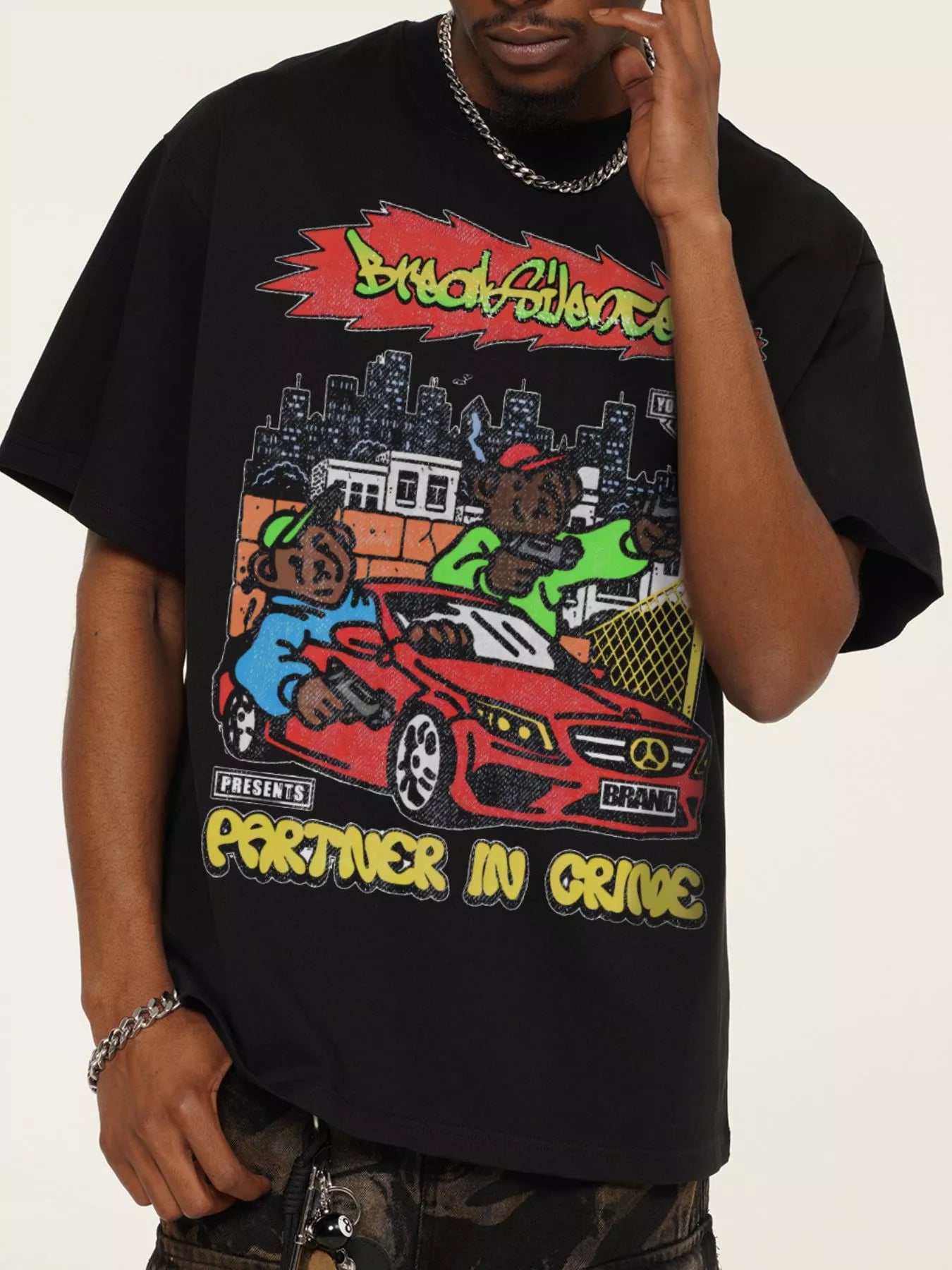 Men's Graphic Crew Neck T-Shirt - cas7m