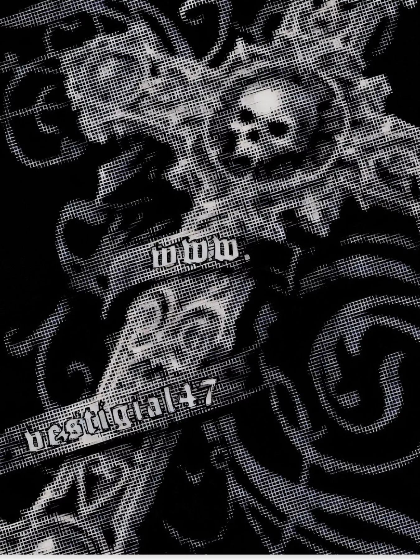 Men's Skull Cross Graphic Oversized T-Shirt - cas7m