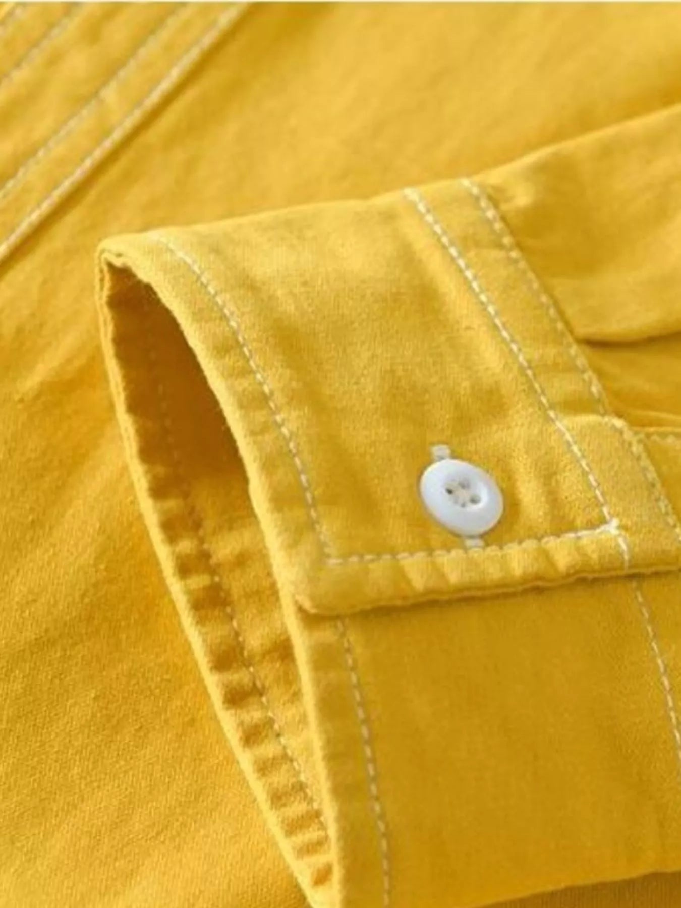 Men's Plus Size Button Up Long Sleeve Shirt - cas7m