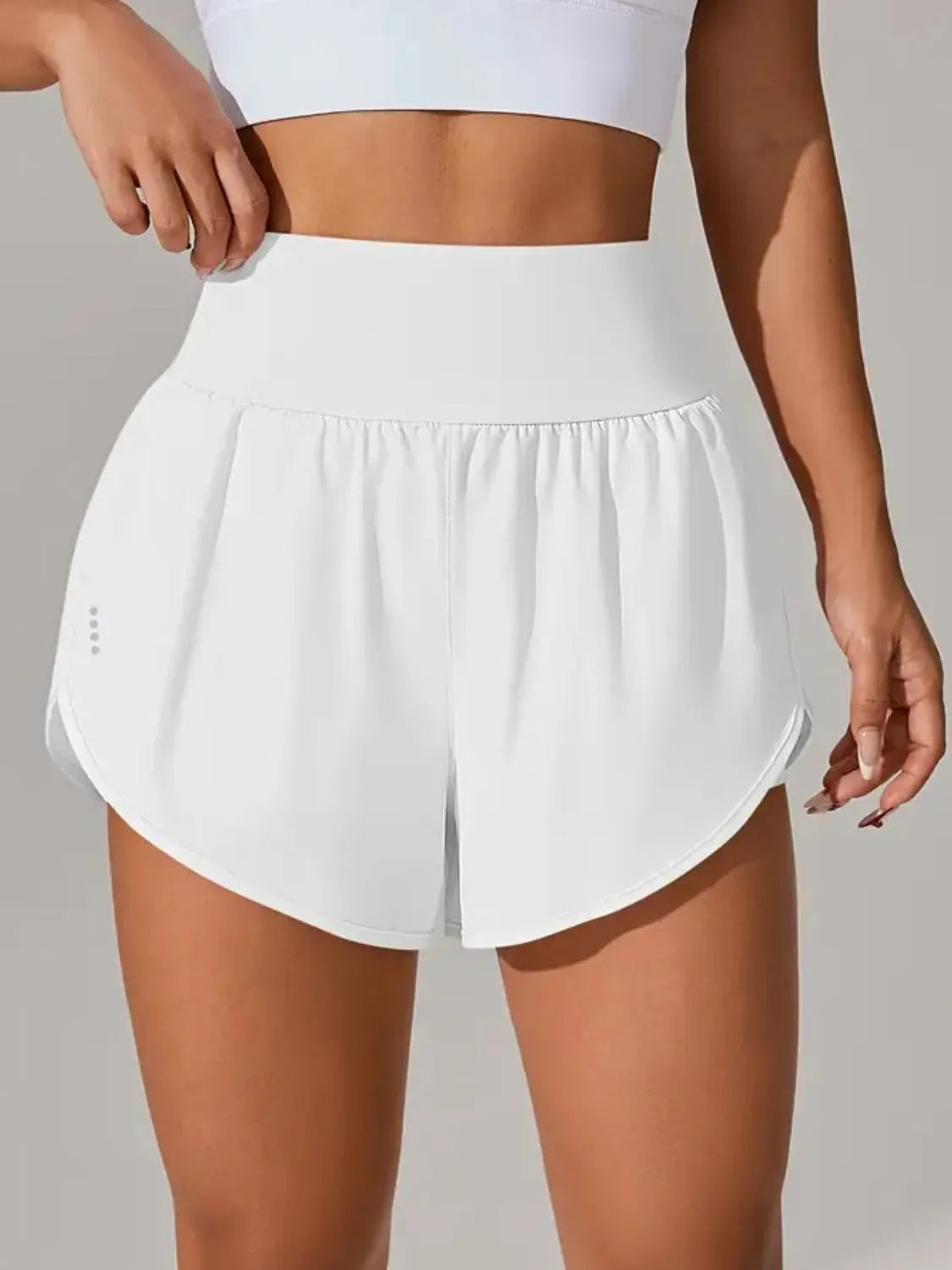 Pocketed High Waist Active Shorts - cas7m