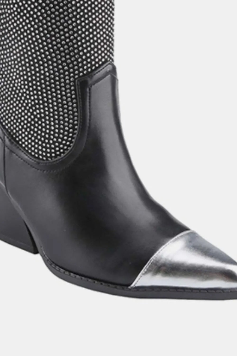 Weeboo Chunky Heel Rhinestone Western Cowboy Boots - cas7m