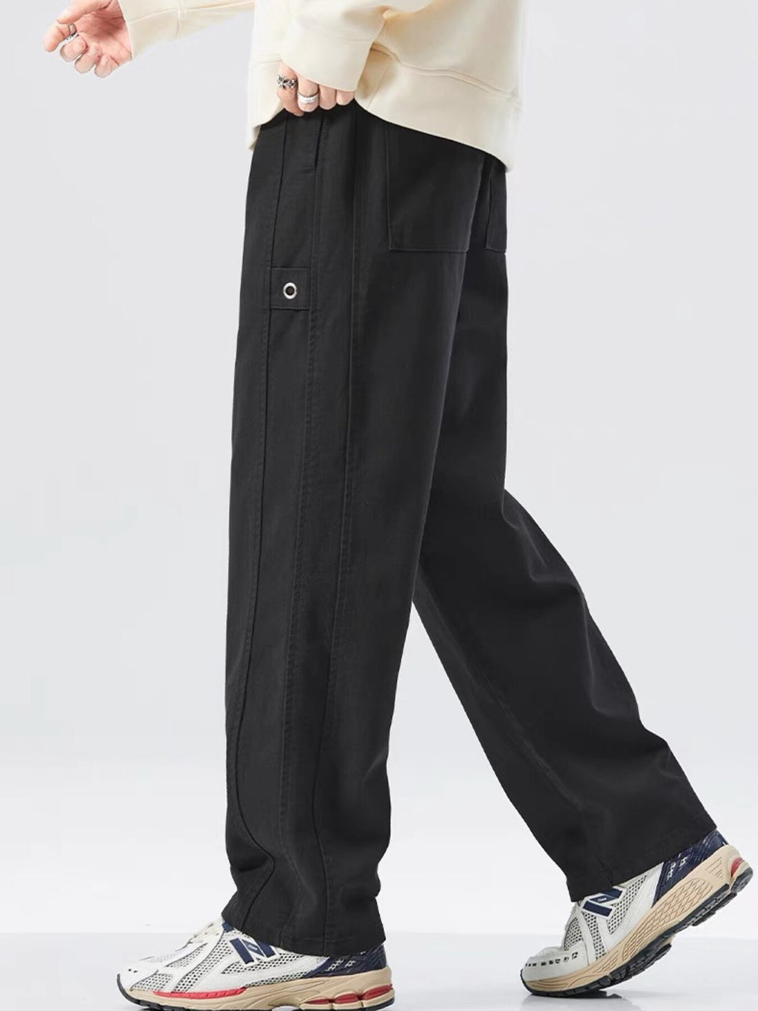 Men's Plus Size Loose Fit Drawstring Casual Pants - cas7m